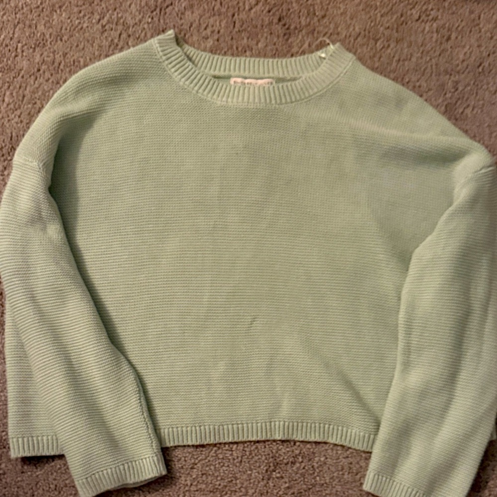 Sincerely Jules Light Green Crew Neck Sweater